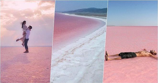 İç Anadolu'nun Orta Yerinde Bu Nasıl Bi' Güzellik? Pembe Renge Bürünen Tuz Gölü Resmen Büyüledi