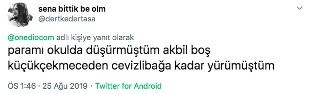 3. Keşke birinden akbile senin yerine basmasını rica etseymişsin...