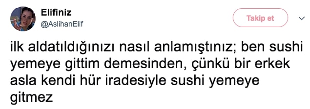 Twitter'da bulunan Elifiniz hesabı tam olarak şöyle bir soru sordu...