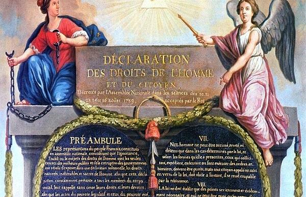 1789 - Fransa Meclisi "İnsan ve Yurttaş Hakları Bildirgesi"ni kabul etti.