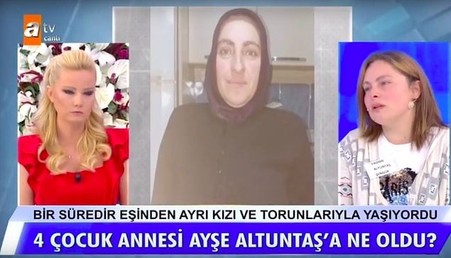 Annesini bulmak için Müge Anlı'ya katılan Fadime, annesinin teyzesinin oğlu olan Mehmet Altuntaş'tan şüphelendiğini söyledi.