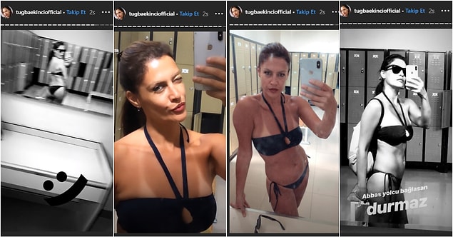 E tabii, her fırsatta da güzel fiziğini sergilemekten hiç mi hiç çekinmiyor. 😅