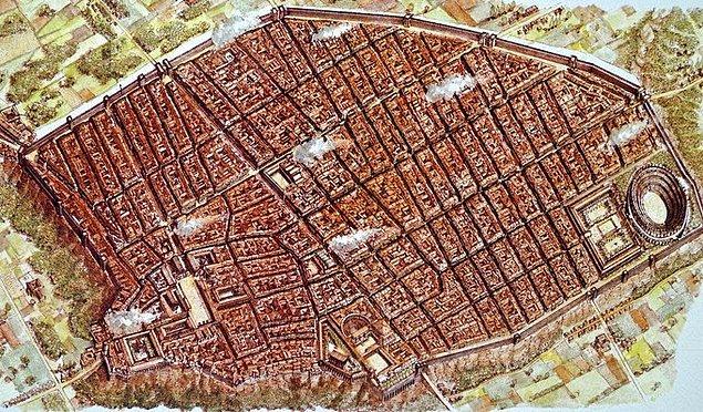 23. Roma İmparatorluğu'nun ünlü Pompeii kenti, yaklaşık 1. yüzyıl