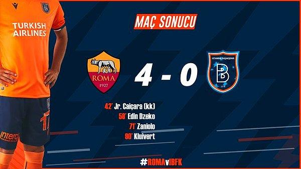 Bu mağlubiyetin ardından Başakşehir grupta kendisine 3. sırada yer bulurken, ev sahibi Roma 2. sıraya yerleşti.