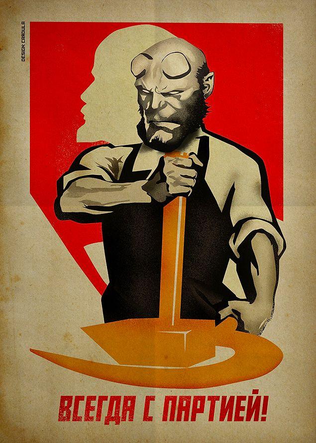 Сочетать несочетаемое: 9 советских плакатов с героями комиксов на них