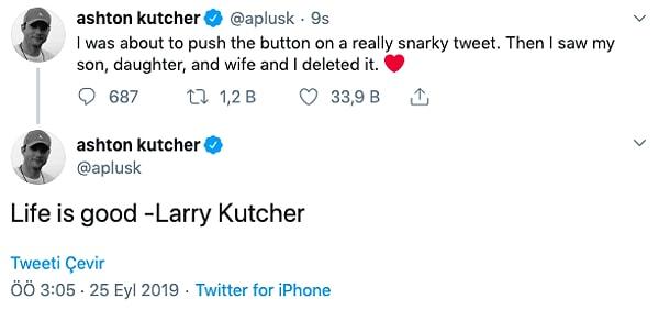 Eski eşinin çarpıcı açıklamalarının ardından Ashton Kutcher şöyle bir açıklama yaptı: