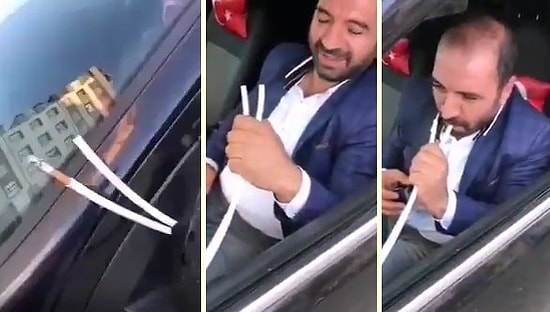 Araç İçinde Ceza Yemeden Sigara İçmenin Yöntemini Bulan Konyalı Adam