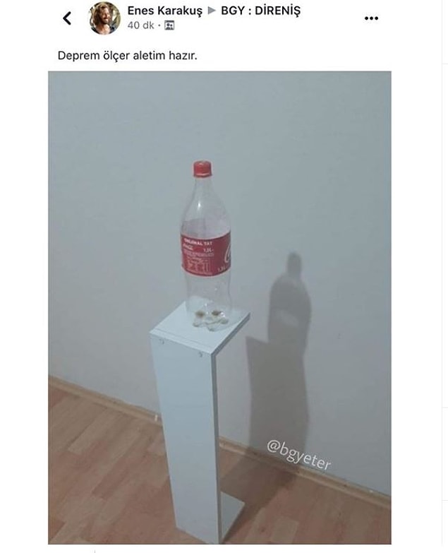 1. Hemen boş bir şişe alıyoruz...