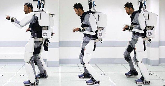 Fransız genç adam, beyni ile kontrol edebildiği bir mekanik iskelet sayesinde artık 4 felçli uzvunu da hareket ettirebiliyor ve yeniden yürüyebiliyor.