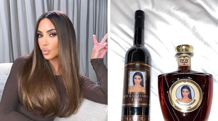 Ким Кардашьян показала армянский коньяк в свою честь сразу после своего крещения на исторической родине
