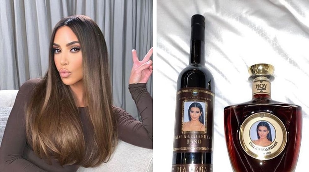 Ким Кардашьян показала армянский коньяк в свою честь сразу после своего крещения на исторической родине