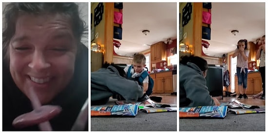 Çocuklarını Yaptığı Korkunç Eşek Şakası ile Korkutan Zalim Anne