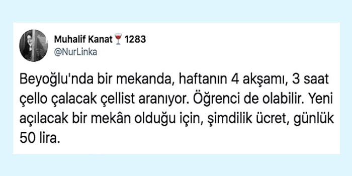 Mekanında Üç Saati 50 Liradan Çello Çalacak Müzisyen İlanı Veren İşletmeciye Tepki Yağdı