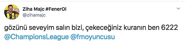 @zihamajc isimli Twitter kullanıcısı Football Manager'da Sarıyer takımını yönetiyor ve Şampiyonlar Ligi'nde şöyle bir kura çekince sitemini tweet atıyor.