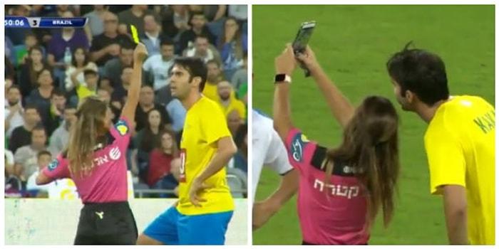 Efsaneler Maçında Brezilyalı Eski Yıldız Kaka'ya Önce Sarı Kart Gösterip Ardından Selfie Çeken Kadın Hakem