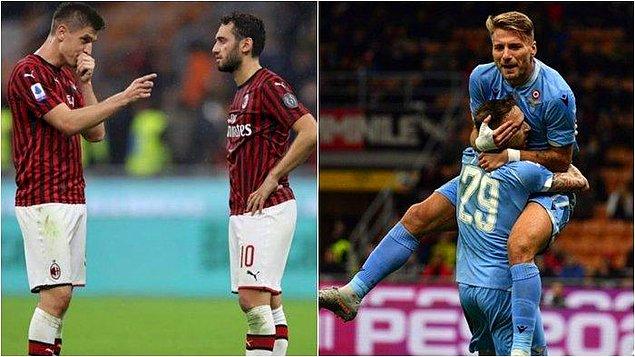 İtalya Serie A'nın 11. hafta mücadelesinde Milan, Lazio deplasmanından 2-1 mağlup ayrıldı. Maça ilk 11'de başlayan Hakan Çalhanoğlu 90 dakika sahada kaldı.