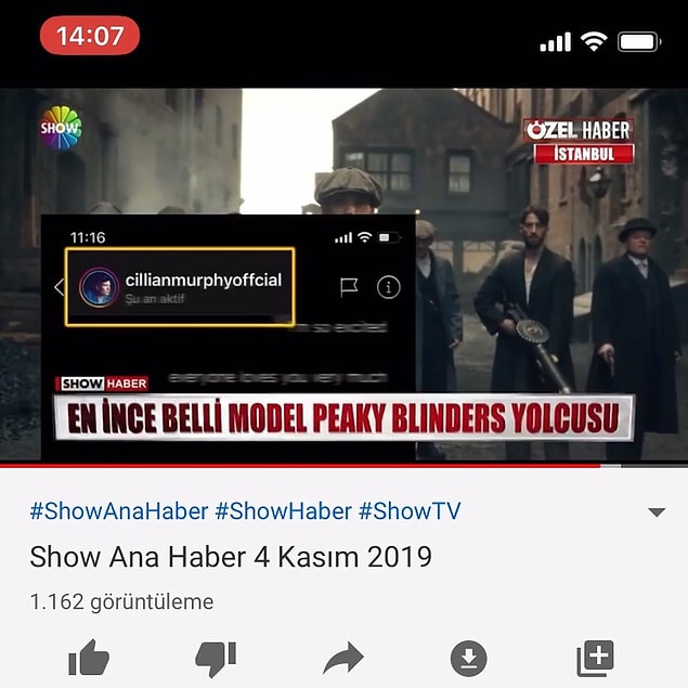 Ancak bu noktada kendisine kötü bir haberimiz var; haberde geçen Cillian Murphy hesabı gerçek değil.