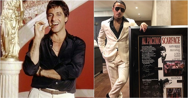Tony Montana karakteri, bulaşıkçı olarak başladığı iş yaşantısında iddialı ve cesur girişimlerde bulunarak kısa sürede yükseliyordu.