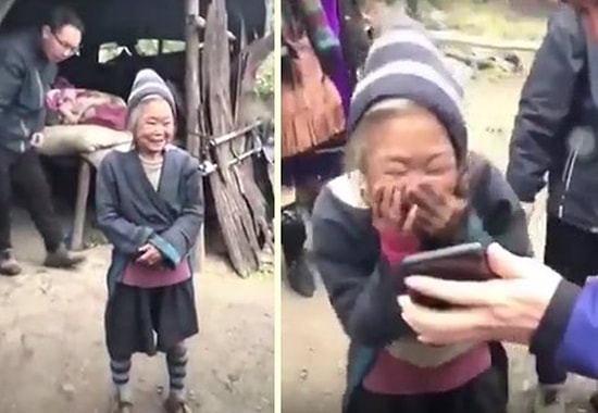 Hayatında İlk Defa Fotoğraf Çektiren Kadının Ekranda Kendini Gördüğü Anda Verdiği Efsane Tepki!