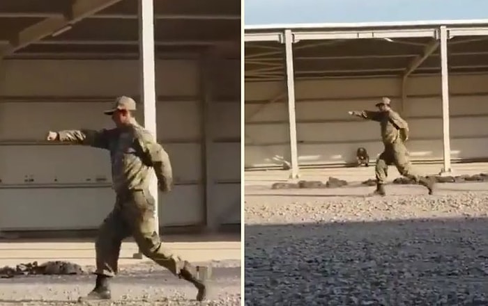 Çömez Askerin Uygun Adım Yürüyüşle İmtihanı!