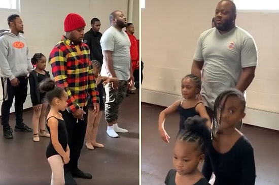 Viral Oldu: Kızlarıyla Birlikte Bale Yapan Babaların Muhteşem Görüntüleri!