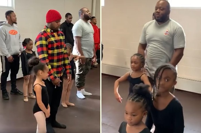 Viral Oldu: Kızlarıyla Birlikte Bale Yapan Babaların Muhteşem Görüntüleri!