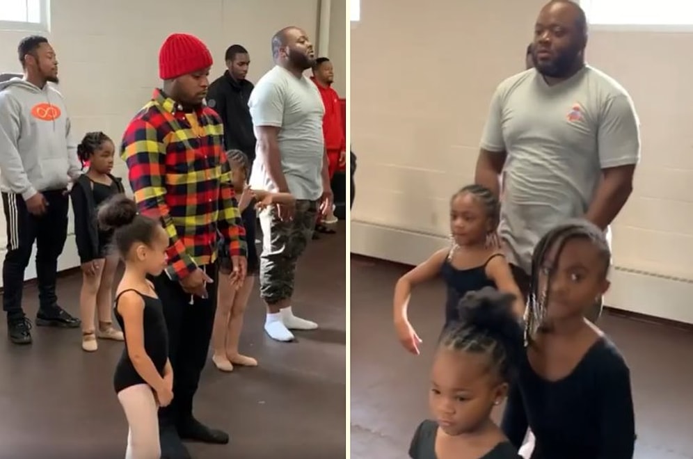 Viral Oldu: Kızlarıyla Birlikte Bale Yapan Babaların Muhteşem Görüntüleri!