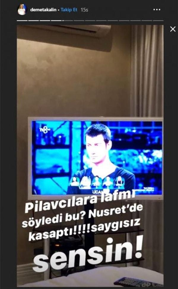 Instagram üzerinden paylaşım yapan Akalın, “Pilavcılara laf mı söyledi bu? Nusret de kasaptı!!! Saygısız sensin!” diyerek Kıvanç'a tepki gösterdi.