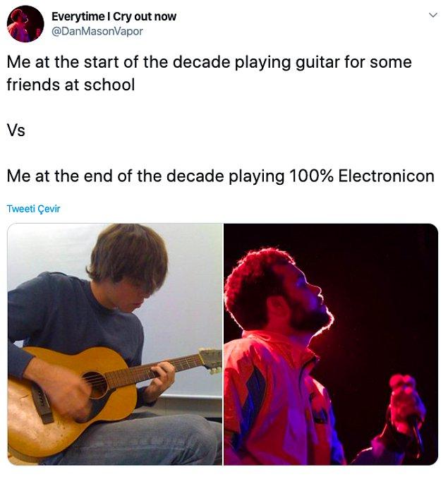 19. "10 yıl önce ben, okulda arkadaşlarıma gitar çalıyordum vs 10 yılın sonunda %100 Electronicon çalıyorum."