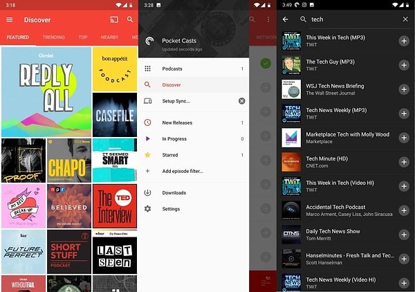 9. Bilgi ve eğlence artık podcast dünyasında: Pocket Casts