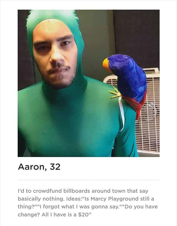 Kostüm partilerinizin aranan ismi Aaron: