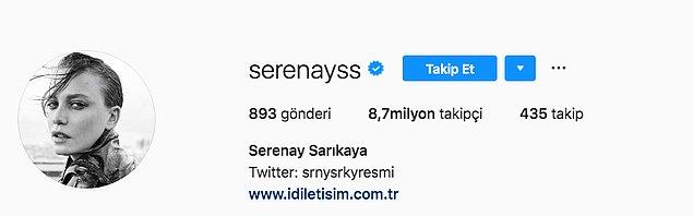 Sana Instagram Dm'den yürüyecek ünlü Serenay Sarıkaya!