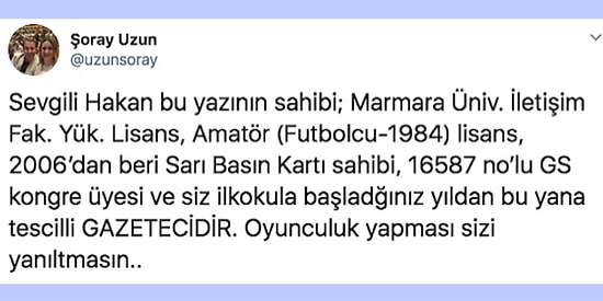 Spor Yazarlığı Yaptığı İçin Eleştirilen Şoray Uzun O Tweetlere CV'siyle Yanıt Verdi