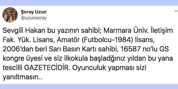 Spor Yazarlığı Yaptığı İçin Eleştirilen Şoray Uzun O Tweetlere CV'siyle Yanıt Verdi