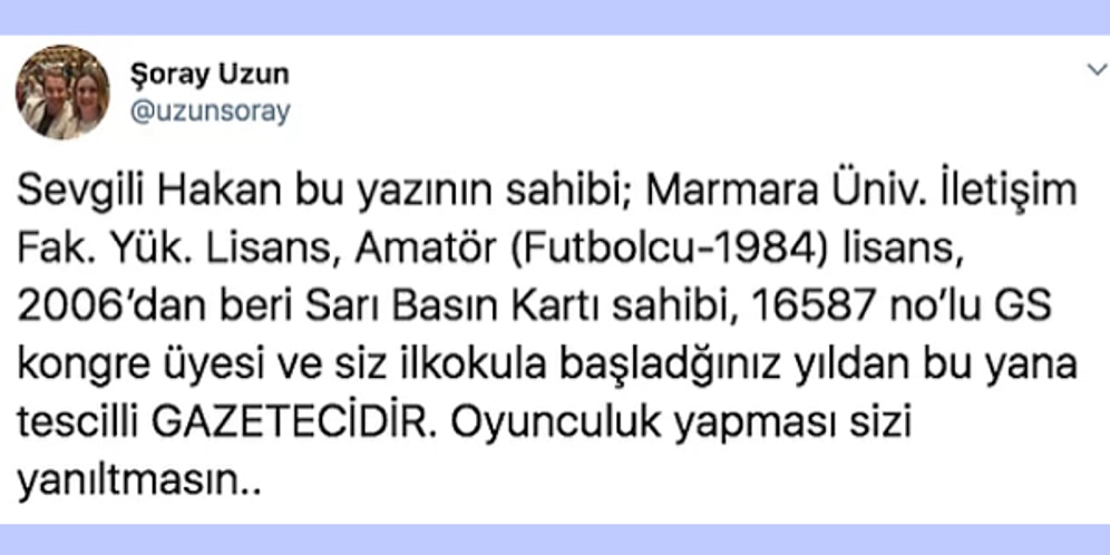 Spor Yazarlığı Yaptığı İçin Eleştirilen Şoray Uzun O Tweetlere CV'siyle Yanıt Verdi