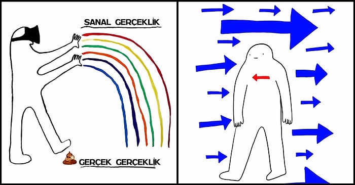 Herkesin Hayatındaki Bazı Kaygıları Esprili Bir Dille Gözler Önüne Seren Sanatçıdan 18 Düşündürücü İllüstrasyon
