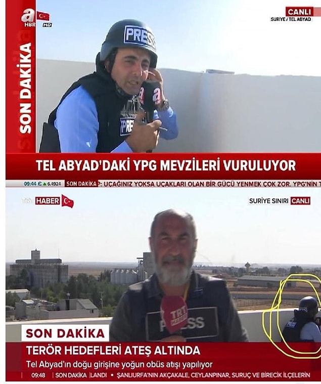 27. Tabii ki yine onlar... Savaş cephesinde tepesinden vızır vızır kurşunlar geçtiğini söyleyen A Haber ve onların trollünü istemeden ortaya çıkartan TRT Haber görüntüleri