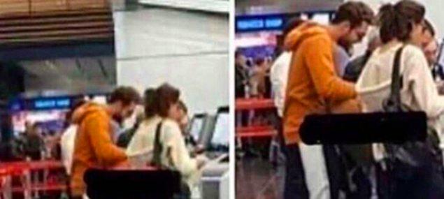 7. Havaalanında birlikte görüntülenen Furkan Andıç ile Aybüke Pusat'ın aşk yaşadığı ve birlikte tatile gittikleri iddia edildi!