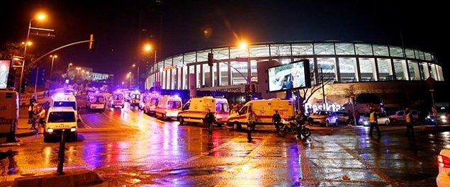 2016 - İstanbul Vodafone Arena yakınlarında saldırılar gerçekleşti. İki patlamada 43 kişi şehit oldu, 155 kişi de yaralandı.