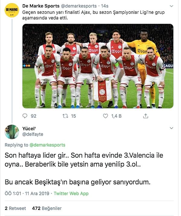 9. Bir gün herkes Beşiktaş'ın yaşadıklarını yaşayacak!