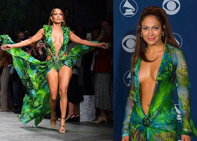 11. Jennifer Lopez, yıllar sonra kariyerinin en ikonik elbisesini tekrar giymesi olay yarattı.