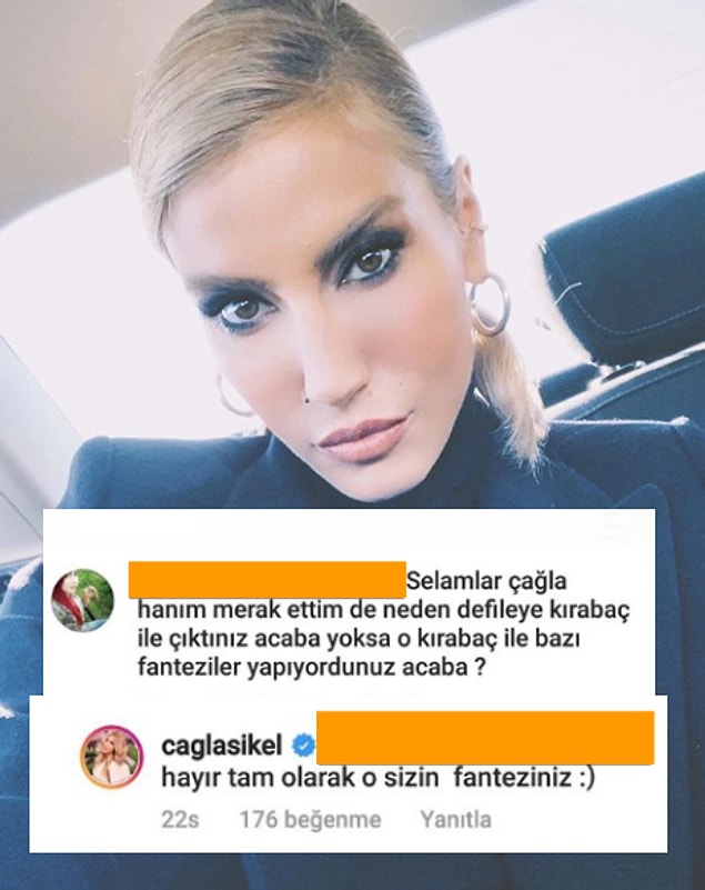 7. Çağla Şıkel, kendisine 'fantezi' yorumu yapan takipçisine ayar verdi!