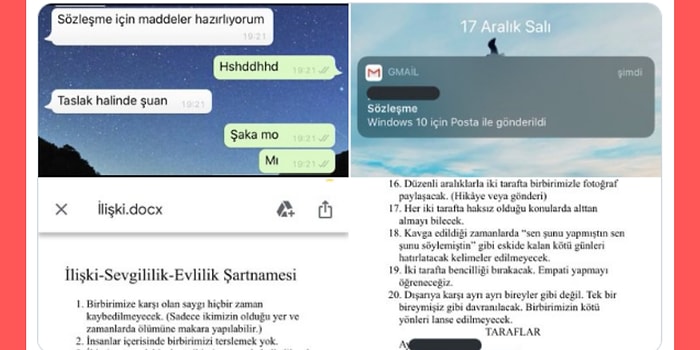 Evlilik Sözleşmelerini Daha Yeni Sindirmişken Bir Çiftin Hazırladığı 20 Maddelik 'Sevgililik' Sözleşmesiyle Çıtayı Yükselttik!