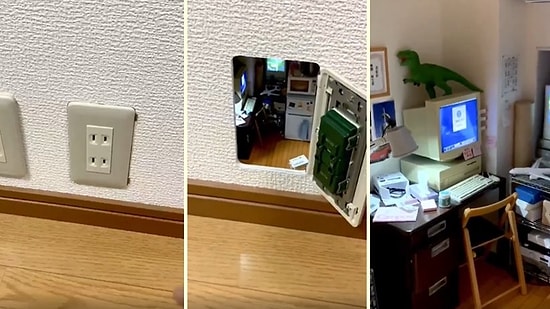 4 Aylık Çalışmanın Sonucu Olarak Prizin Arkasında Gizlenmiş Şekilde Yapılan Minyatür Bir Ev!