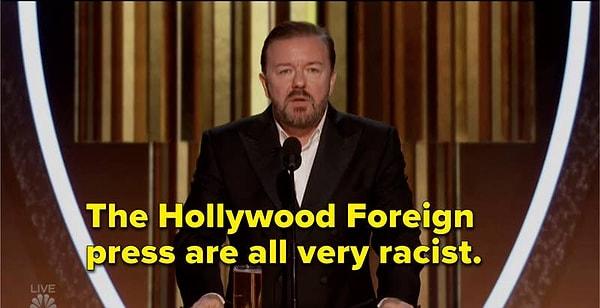 15. Sektörde farklı ırklardan insanların olmamasına değinen Ricky Gervais: