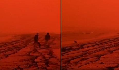 Yangınların Devam Ettiği Avustralya'da Gökyüzü Kırmızıya Büründü!