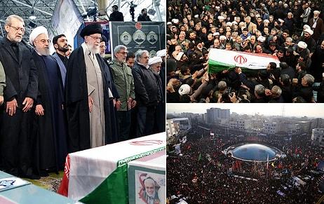 Hamaney Gözyaşlarını Tutamadı: Tahran'da On Binler Süleymani'nin Cenazesi İçin Toplandı