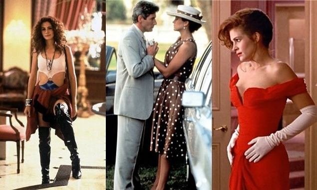 12. Bu da en minnoş dönüşümlerden. Julia Roberts'in unutulmaz filmi Pretty Woman'da Vivian karakteri, basit bir hayat kadını iken filmin sonunda gerçek bir lady olmuştu.