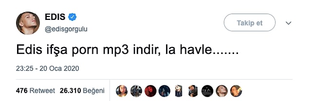 İyice gündem olmasıyla beraber Edis'ten konuyla ilgili şöyle bir açıklama geldi. 👇
