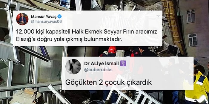 İşte Türk Yardımseverliği! Elazığ Depremi Sonrası Tüm Türkiye Seferber Oldu